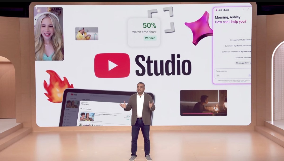 YouTube ijodkorlar uchun Studio ilovasiga yangi sun'iy intellekt funksiyalarini qo'shdi