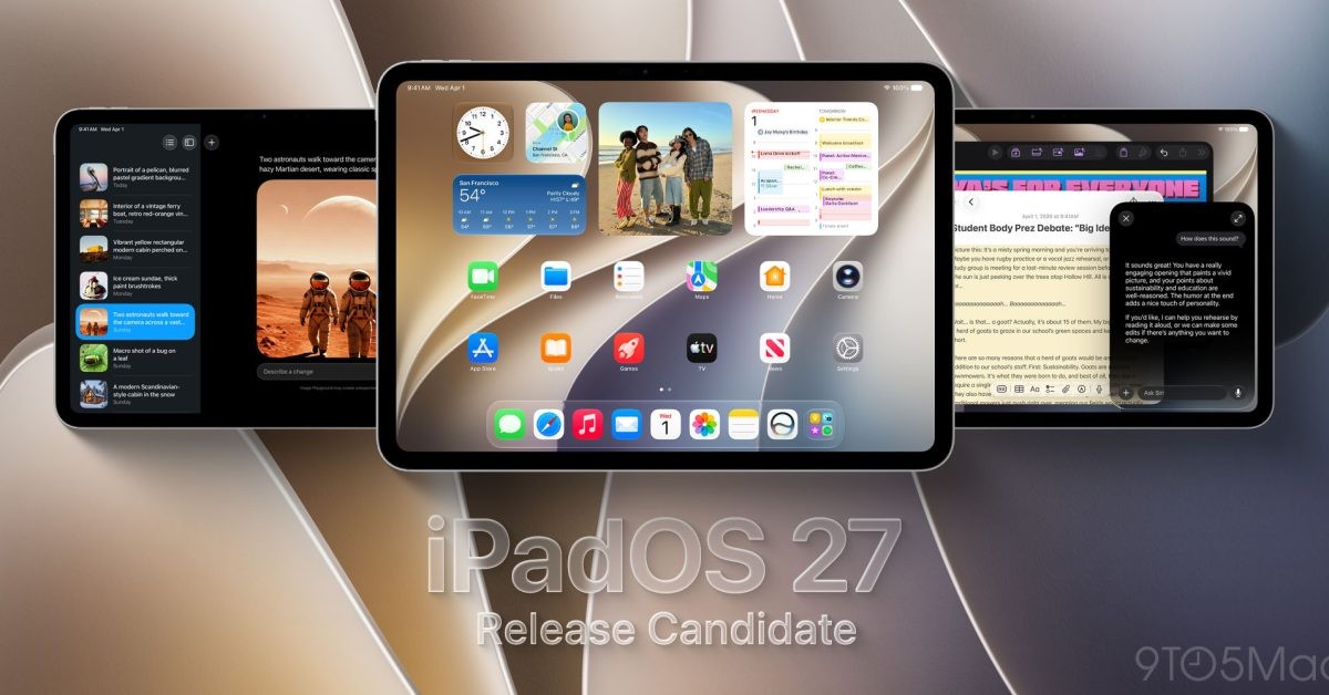Apple kompaniyasi iPadOS 27 va watchOS 27 RC versiyalarini taqdim etdi