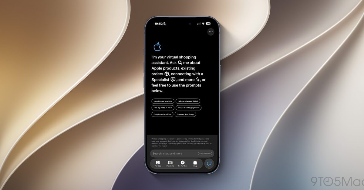 Apple Store ilovasi uchun sun'iy intellektga asoslangan xarid yordamchisini sinovdan o'tkazmoqda