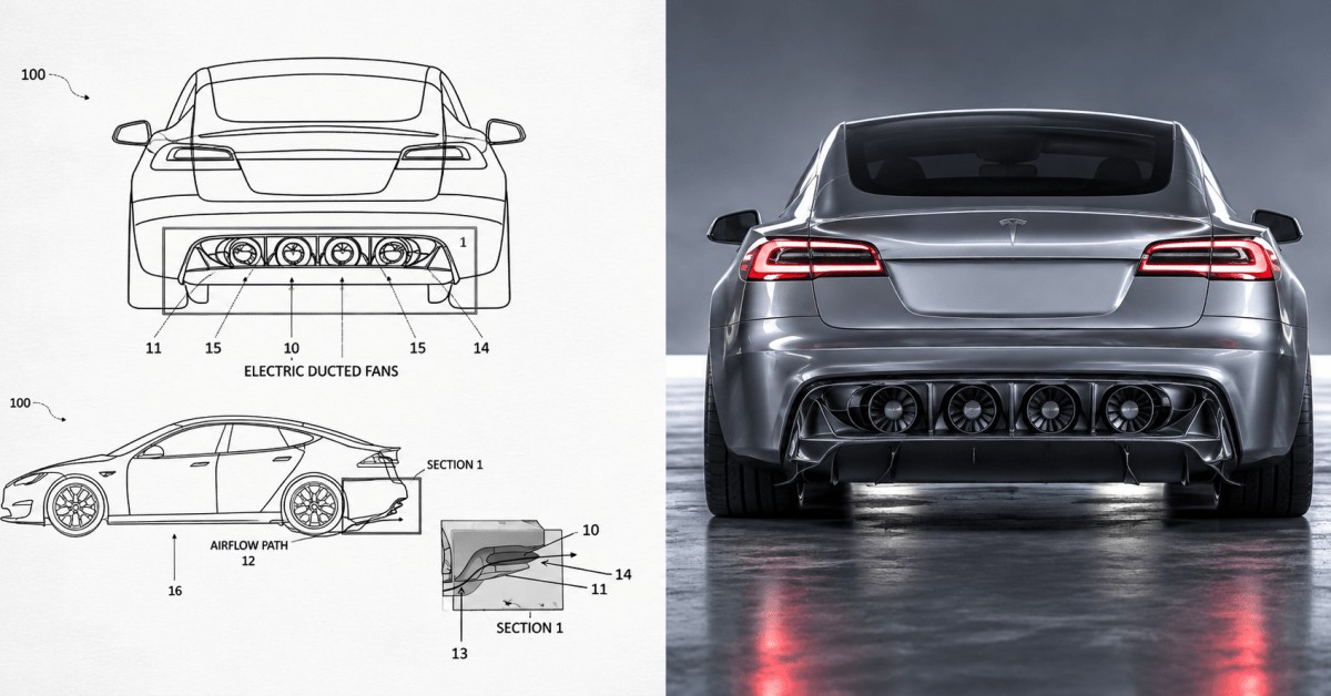 Tesla elektromobillar uchun yangi ventilyatorli avtomobil patentini oldi