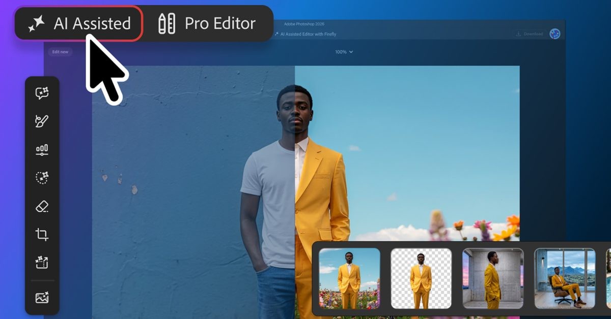 Adobe Photoshop dasturida sun'iy intellektga asoslangan yangi rejim taqdim etildi