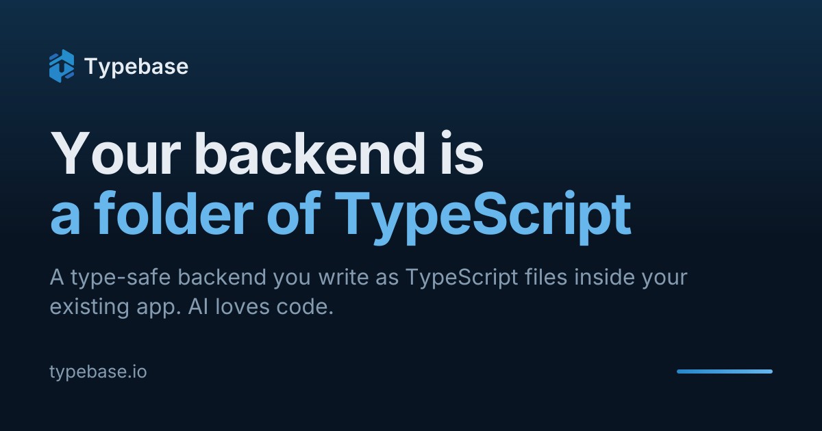 Typebase: TypeScript da yoziladigan yagona papkali backend