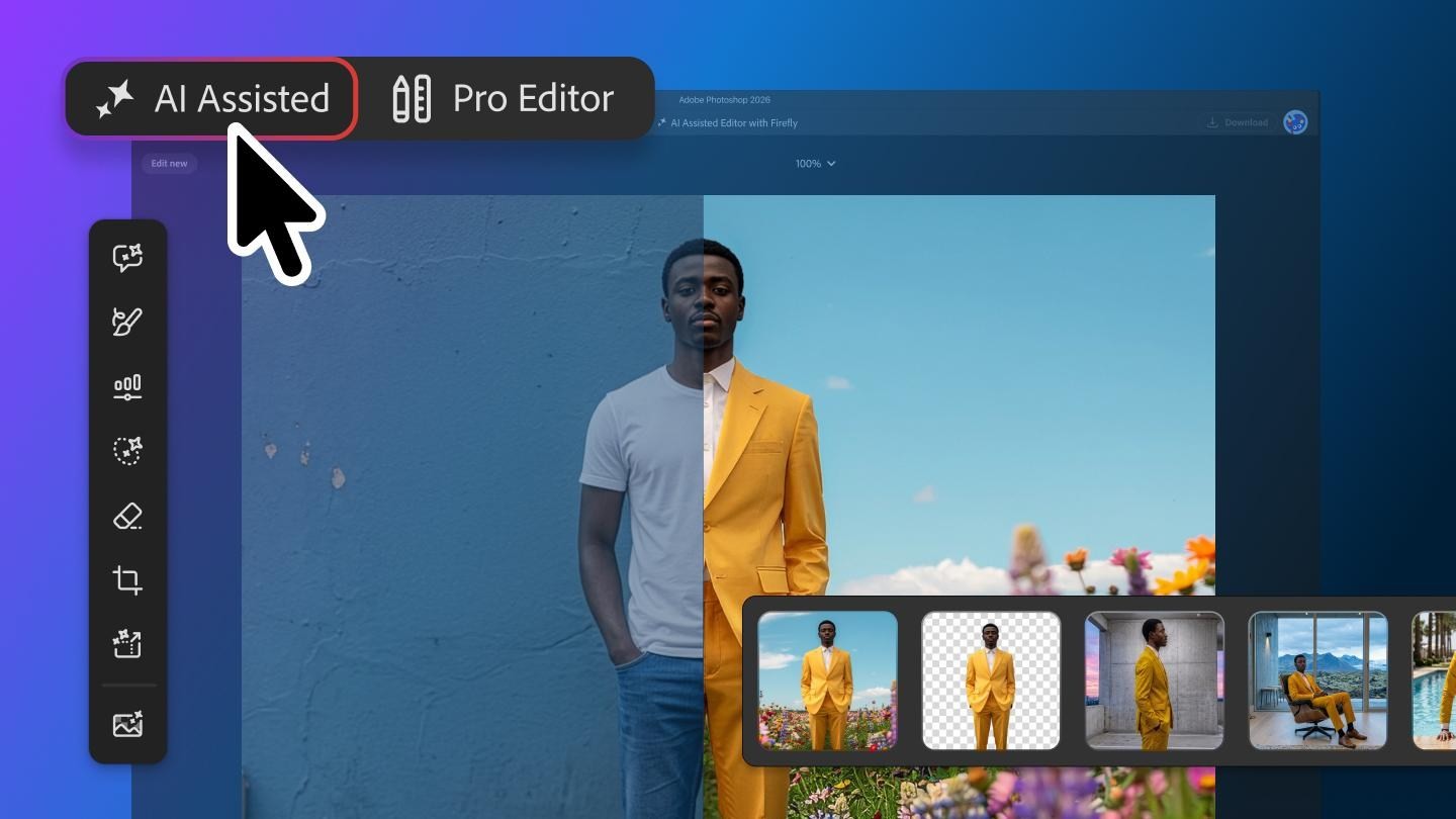 Adobe Photoshop dasturiga sun'iy intellektga asoslangan yangi interfeys qo'shmoqda